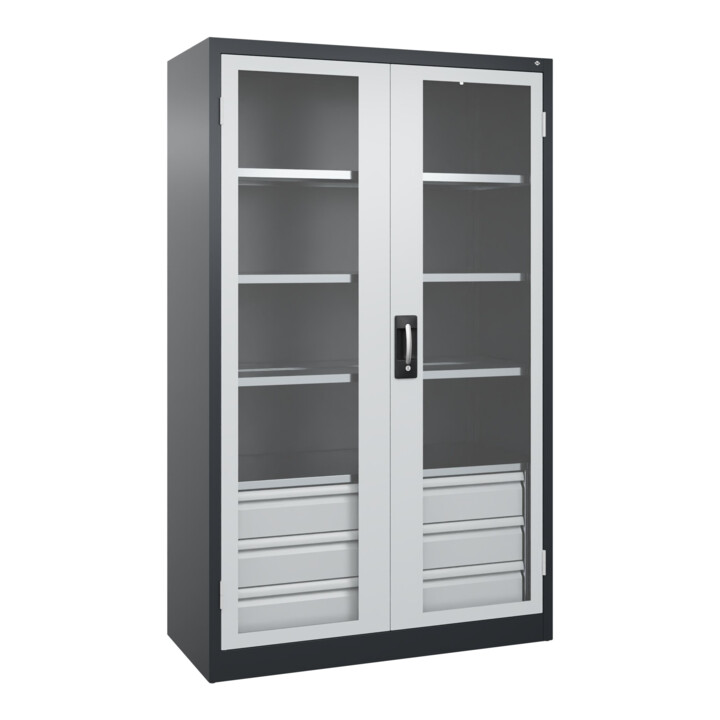 C+P Schwerlastschrank Acurado Pro 1950 x 1200 x 600mm 7021/7035