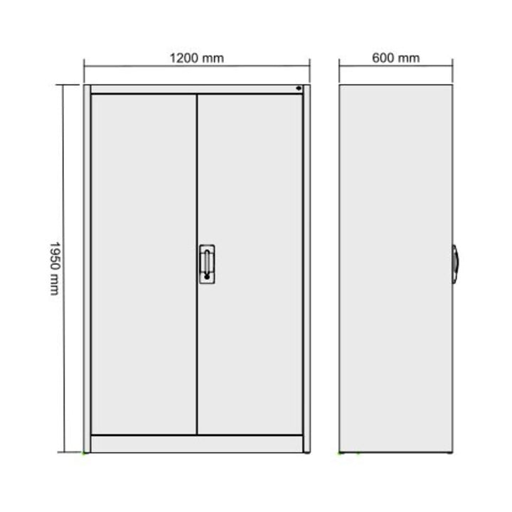 C+P Schwerlastschrank Acurado Pro 1950 x 1200 x 600mm 7035/5023