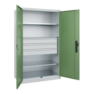 C+P Schwerlastschrank Acurado Pro 1950 x 1200 x 600mm 7035/6011