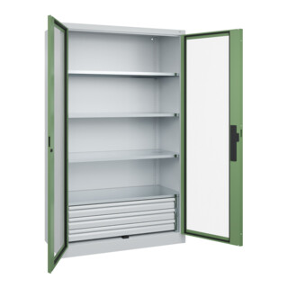 C+P Schwerlastschrank Acurado Pro 1950 x 1200 x 600mm 7035/6011