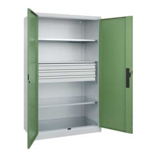 C+P Schwerlastschrank Acurado Pro 1950 x 1200 x 600mm 7035/6011