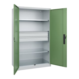 C+P Schwerlastschrank Acurado Pro 1950 x 1200 x 600mm 7035/6011
