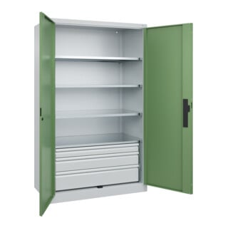 C+P Schwerlastschrank Acurado Pro 1950 x 1200 x 600mm 7035/6011