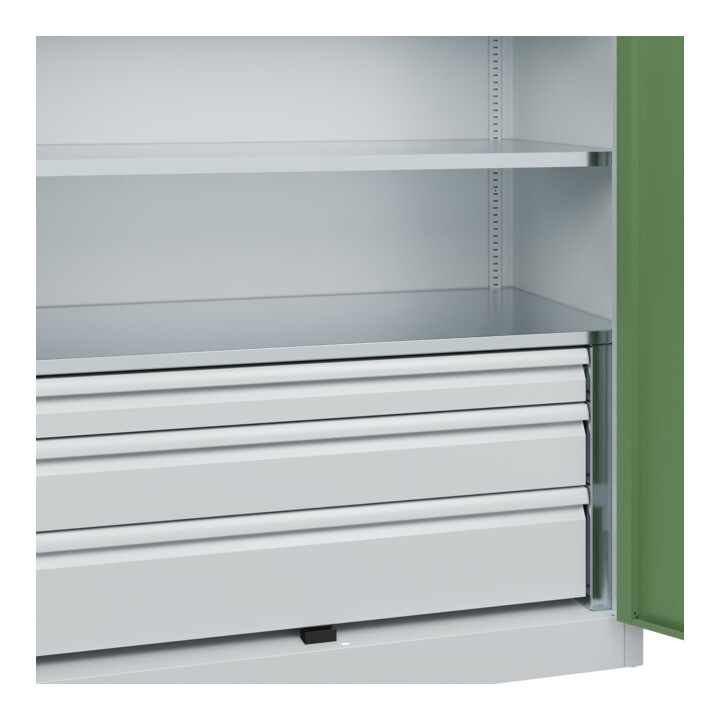 C+P Schwerlastschrank Acurado Pro 1950 x 1200 x 600mm 7035/6011