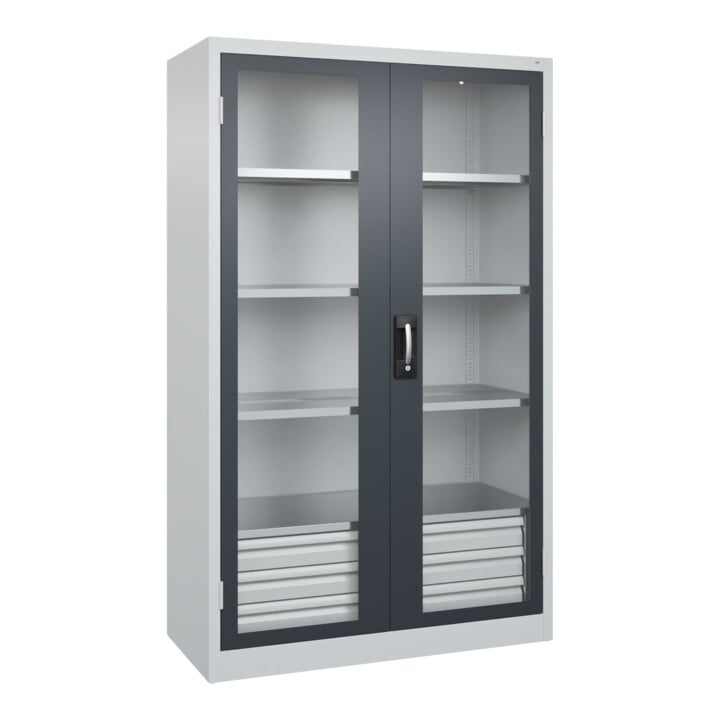 C+P Schwerlastschrank Acurado Pro 1950 x 1200 x 600mm 7035/7016