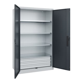 C+P Schwerlastschrank Acurado Pro 1950 x 1200 x 600mm 7035/7016