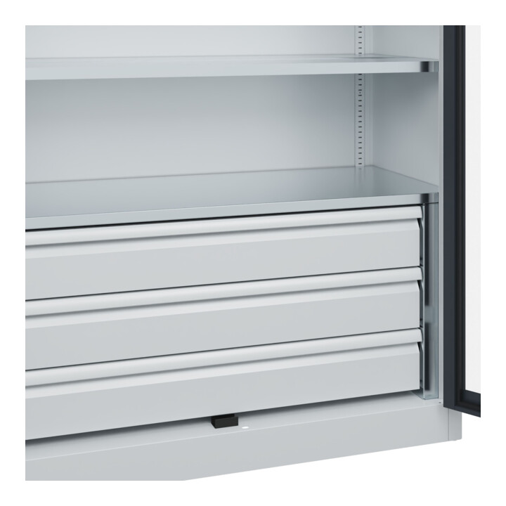 C+P Schwerlastschrank Acurado Pro 1950 x 1200 x 600mm 7035/7016