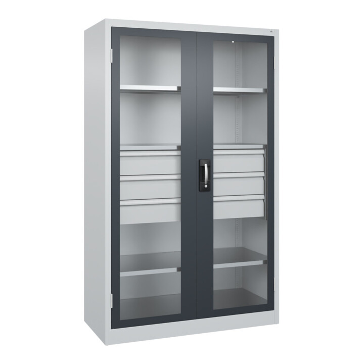 C+P Schwerlastschrank Acurado Pro 1950 x 1200 x 600mm 7035/7016