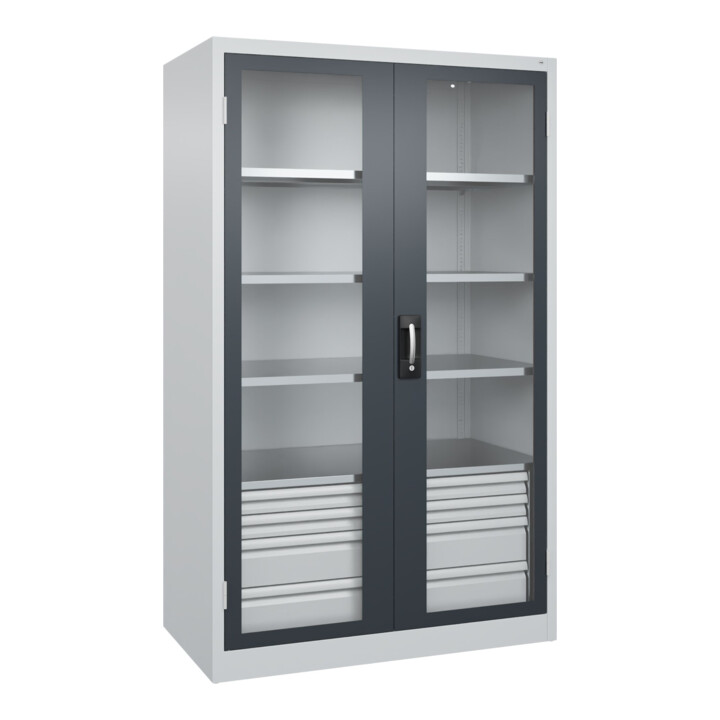 C+P Schwerlastschrank Acurado Pro 1950 x 1200 x 600mm 7035/7016