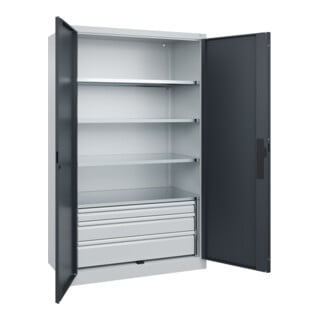 C+P Schwerlastschrank Acurado Pro 1950 x 1200 x 600mm 7035/7016
