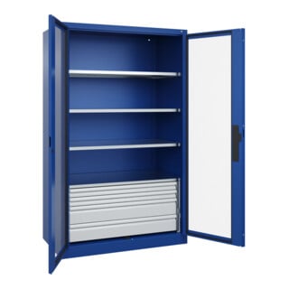 C+P Schwerlastschrank Acurado Pro 1950 x 1200 x 600mm blau