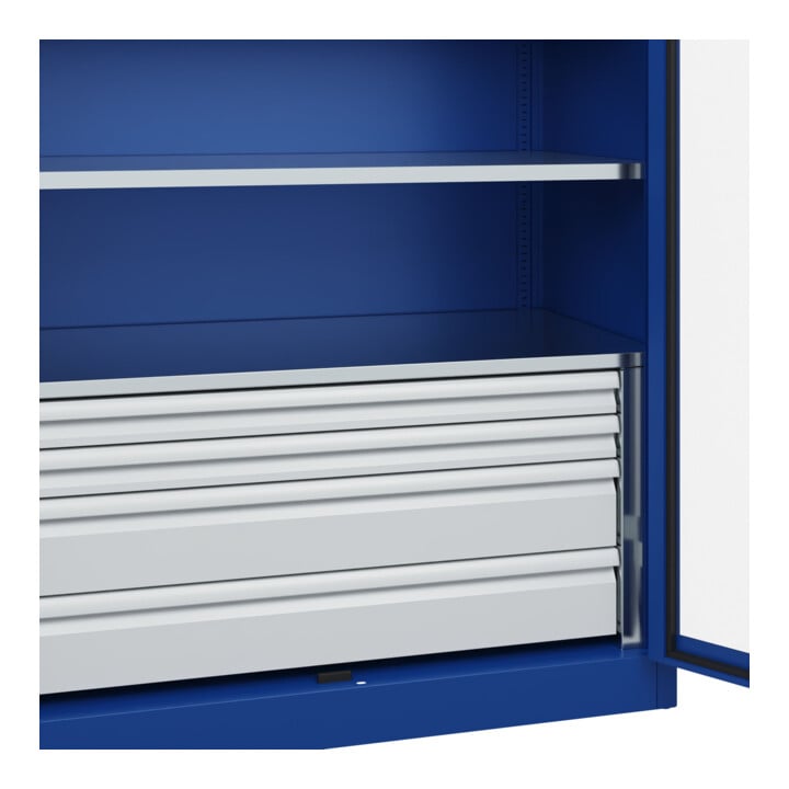 C+P Schwerlastschrank Acurado Pro 1950 x 1200 x 600mm blau