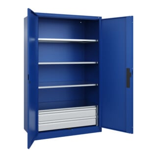 C+P Schwerlastschrank Acurado Pro 1950 x 1200 x 600mm Enzianblau
