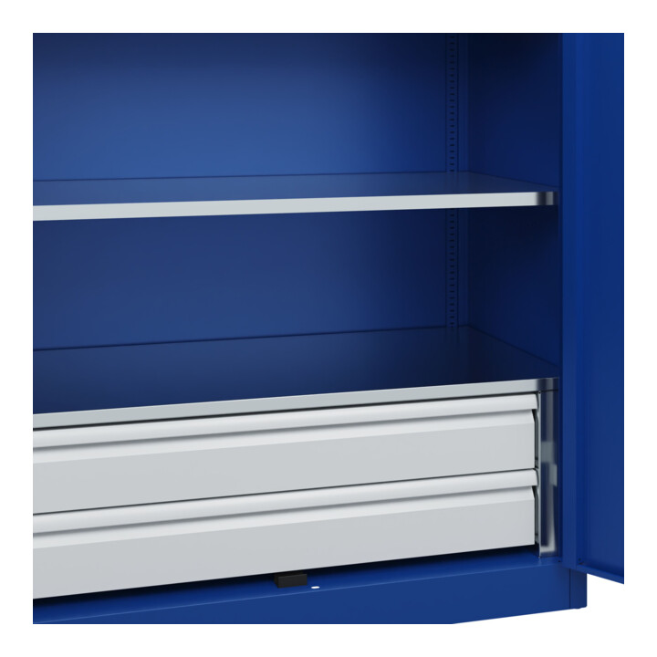 C+P Schwerlastschrank Acurado Pro 1950 x 1200 x 600mm Enzianblau