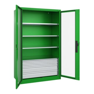 C+P Schwerlastschrank Acurado Pro 1950 x 1200 x 600mm mit Schubladen