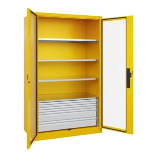C+P Schwerlastschrank Acurado Pro 1950 x 1200 x 600mm mit Schubladen