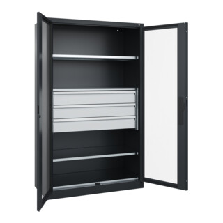 C+P Schwerlastschrank Acurado Pro 1950 x 1200 x 600mm schwarzgrau