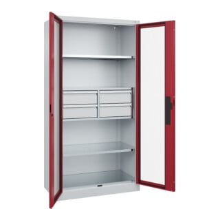 C+P Schwerlastschrank Acurado Pro mit Schubladen 1950 x 1000 x 500mm 7035/3003