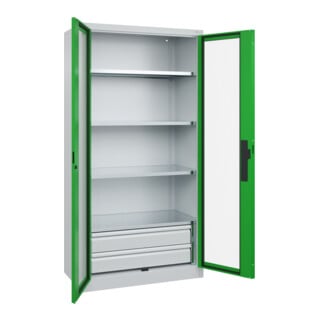 C+P Schwerlastschrank Acurado Pro mit Schubladen 1950 x 1000 x 500mm 7035/6037