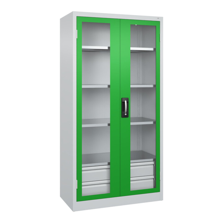 C+P Schwerlastschrank Acurado Pro mit Schubladen 1950 x 1000 x 500mm 7035/6037
