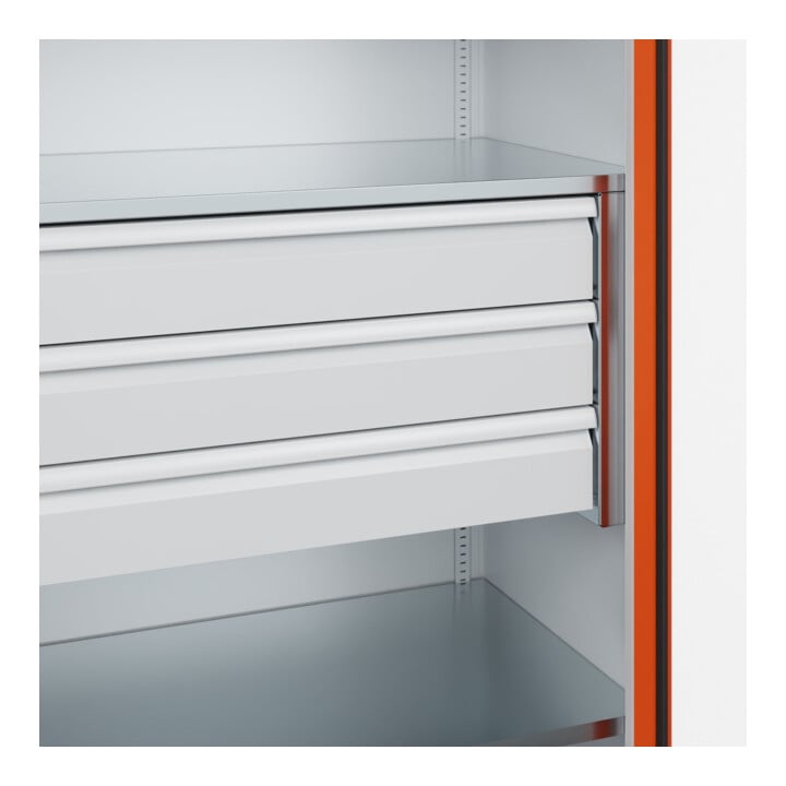 C+P Schwerlastschrank Acurado Pro mit Schubladen 1950 x 1000 x 600 mm 7035/2004