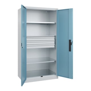 C+P Schwerlastschrank Acurado Pro mit Schubladen 1950 x 1000 x 600mm 7035/0010