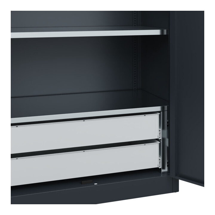 C+P Schwerlastschrank Acurado Pro mit Schubladen 1950 x 1200 x 500mm 7016/7016