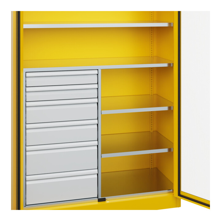 C+P Schwerlastschrank Acurado Pro mit Schubladen 1950 x 1200 x 500mm