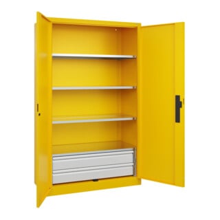 C+P Schwerlastschrank Acurado Pro mit Schubladen 1950 x 1200 x 500mm RAL 1023