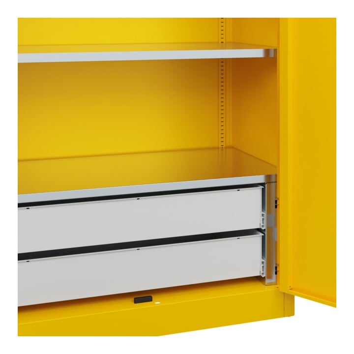 C+P Schwerlastschrank Acurado Pro mit Schubladen 1950 x 1200 x 500mm RAL 1023