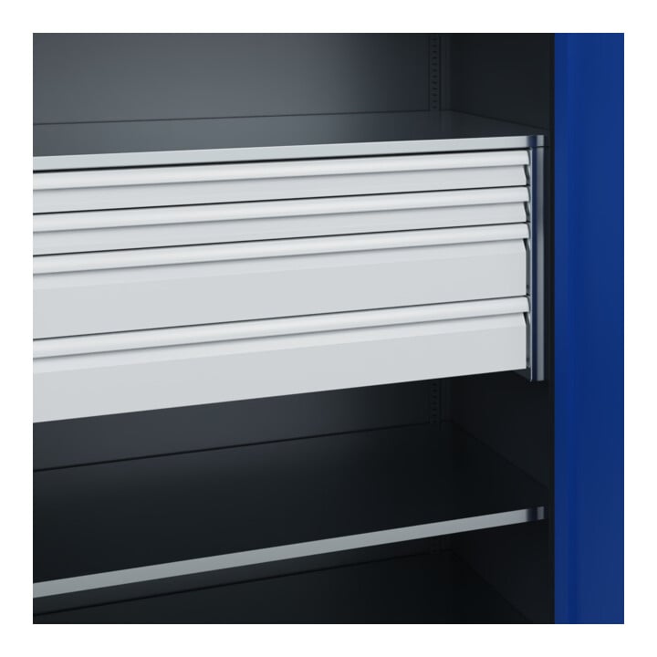 C+P Schwerlastschrank Acurado Pro mit Schubladen 1950 x 1200 x 600 mm 7016/5010