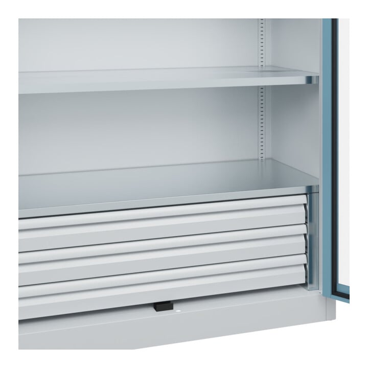 C+P Schwerlastschrank Acurado Pro mit Schubladen 1950 x 1200 x 600mm 7035/0010