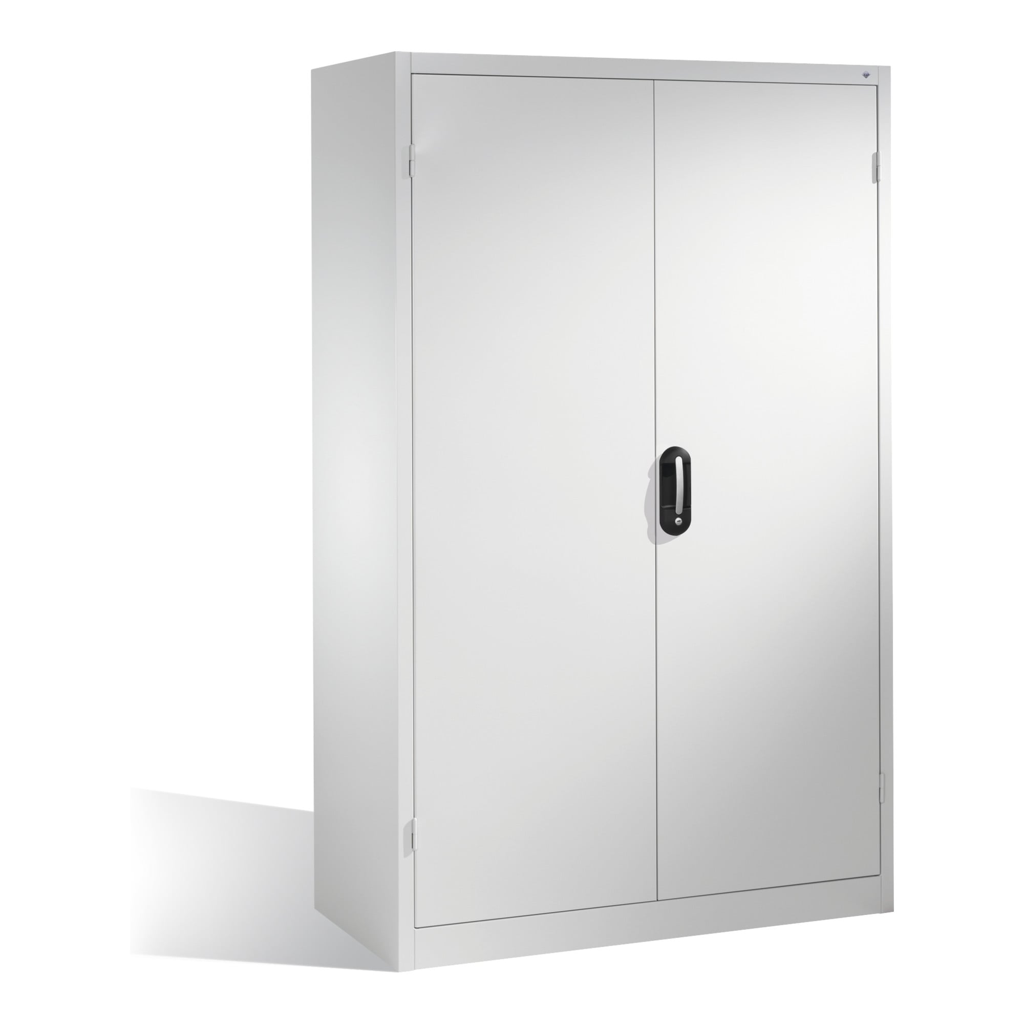 C+P Schwerlastschrank mit Drehtüren, 3 Böden und 3 Schübe, H1950xB1200xT600mm Front Lichtgrau Korpus Lichtgrau ; C + P Möbelsysteme