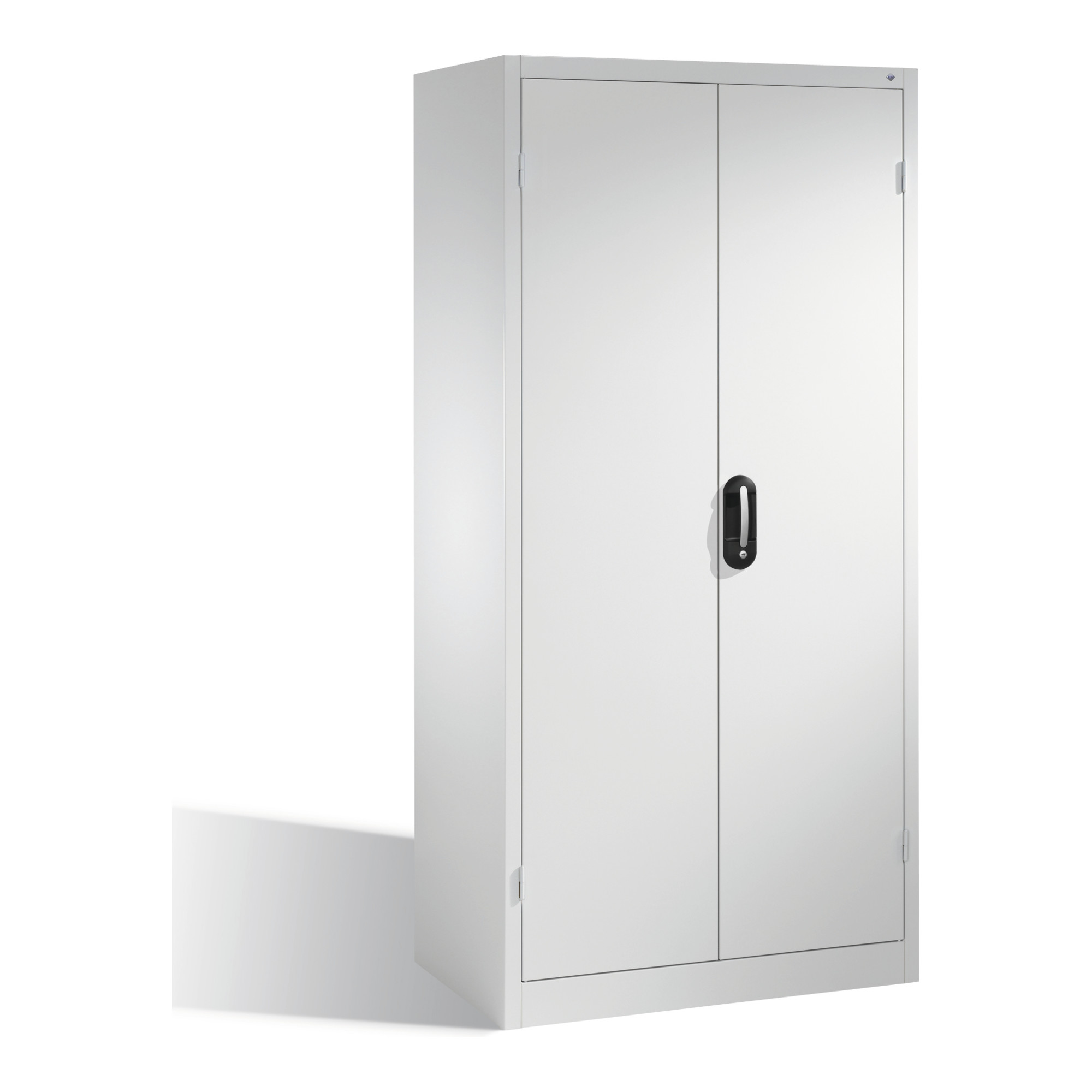 C+P Schwerlastschrank mit Drehtüren, 3 Böden und 3 Schübe, H1950xB930xT600mm Front Lichtgrau Korpus Lichtgrau ; C + P Möbelsysteme