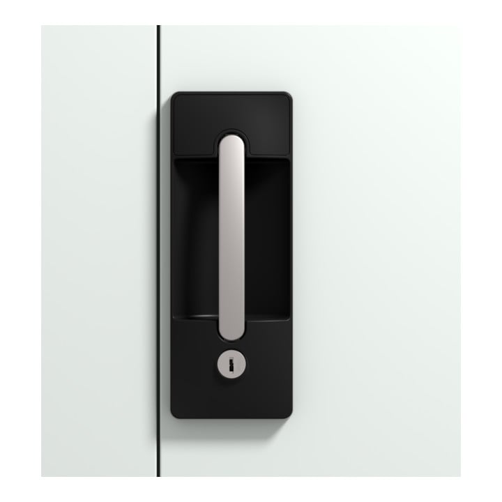 C+P Schwerlastschrank mit Drehtüren, 4 Böden und 3 Schübe, H1950xB1200xT600mm Front Lichtgrau Korpus Lichtgrau