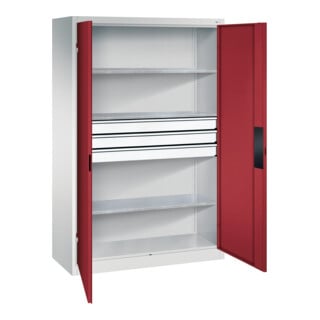 C+P Schwerlastschrank mit Schubladen Acurado, 1950x1200x500mm, 7035/3003