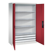 C+P Schwerlastschrank mit Schubladen Acurado, 1950x1200x500mm, 7035/3003