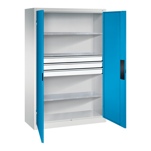 C+P Schwerlastschrank mit Schubladen Acurado, 1950x1200x500mm, 7035/5012