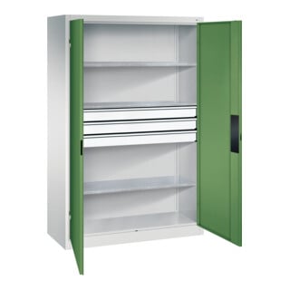 C+P Schwerlastschrank mit Schubladen Acurado, 1950x1200x500mm, 7035/6011