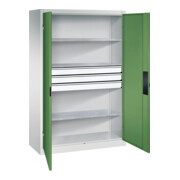 C+P Schwerlastschrank mit Schubladen Acurado, 1950x1200x500mm, 7035/6011