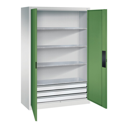 C+P Schwerlastschrank mit Schubladen Acurado, 1950x1200x500mm, 7035/6011