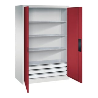 C+P Schwerlastschrank mit Schubladen Acurado, 1950x1200x600mm, 7035/3003
