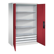 C+P Schwerlastschrank mit Schubladen Acurado, 1950x1200x600mm, 7035/3003