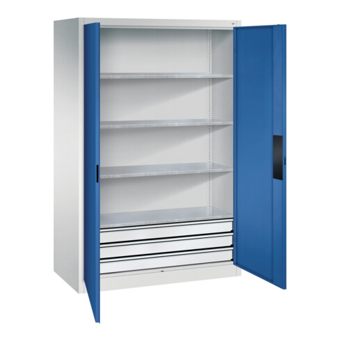 C+P Schwerlastschrank mit Schubladen Acurado, 1950x1200x600mm, 7035/5010