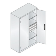 C+P Schwerlastschrank mit Schubladen Acurado, 1950x1200x600mm, 7035/6011-2