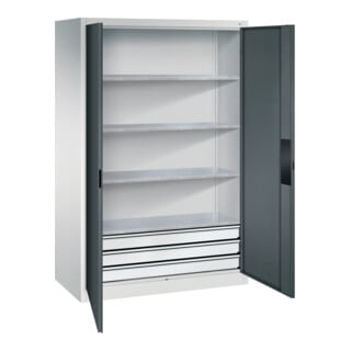 C+P Schwerlastschrank mit Schubladen Acurado, 1950x1200x600mm, 7035/7016