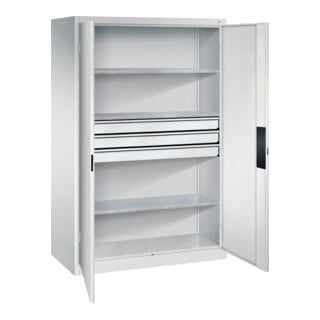 C+P Schwerlastschrank mit Schubladen Acurado, 1950x1200x600mm, 7035/7035