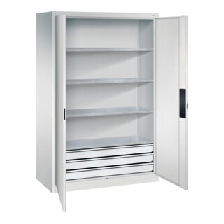 C+P Schwerlastschrank mit Schubladen Acurado, 1950x1200x600mm, 7035/7035