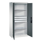 C+P Schwerlastschrank mit Schubladen Acurado, 1950x930x500mm, 7035/7016