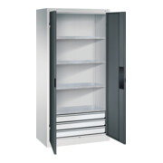 C+P Schwerlastschrank mit Schubladen Acurado, 1950x930x500mm, 7035/7016